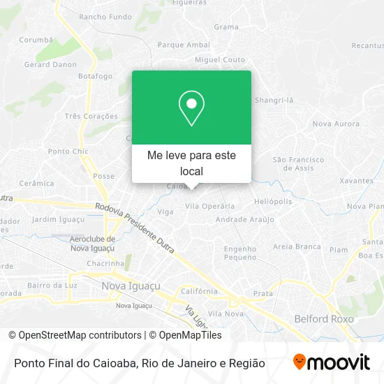 Ponto Final do Caioaba mapa