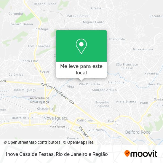 Inove Casa de Festas mapa