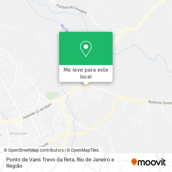 Ponto de Vans Trevo da Reta mapa