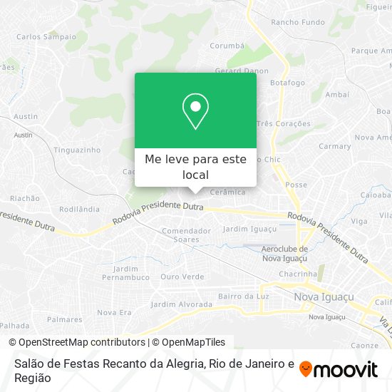 Salão de Festas Recanto da Alegria mapa