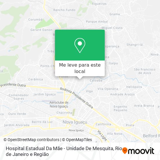 Hospital Estadual Da Mãe - Unidade De Mesquita mapa