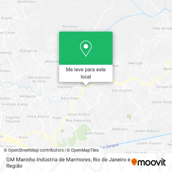 GM Marinho Indústria de Marmores mapa