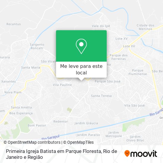 Primeira Igreja Batista em Parque Floresta mapa
