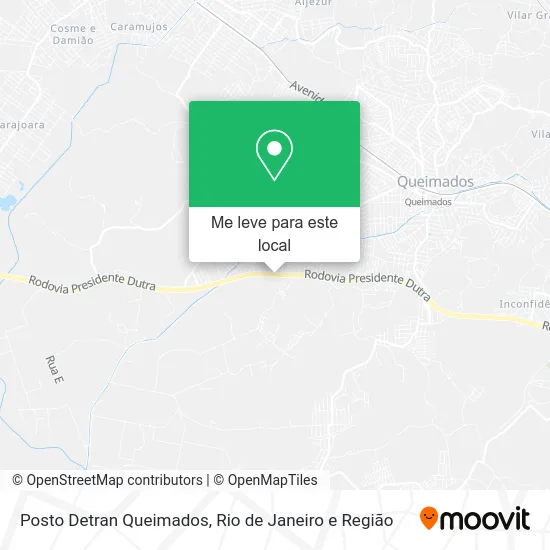 Posto Detran Queimados mapa
