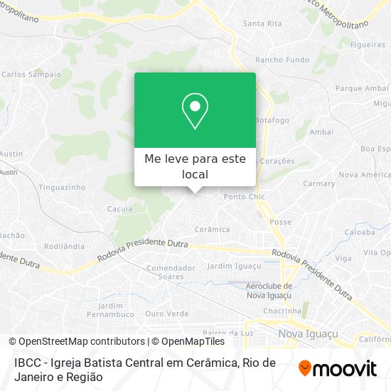 IBCC - Igreja Batista Central em Cerâmica mapa