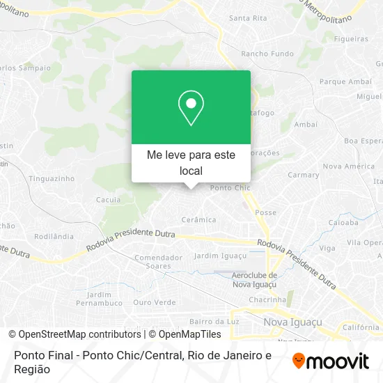 Ponto Final - Ponto Chic / Central mapa
