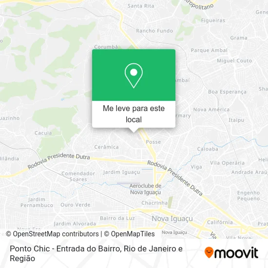 Ponto Chic - Entrada do Bairro mapa