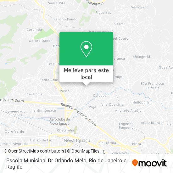 Escola Municipal Dr Orlando Melo mapa