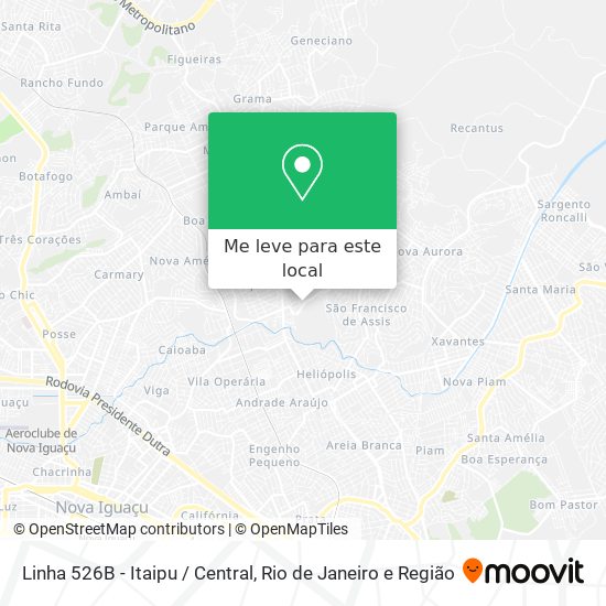 Linha 526B - Itaipu / Central mapa