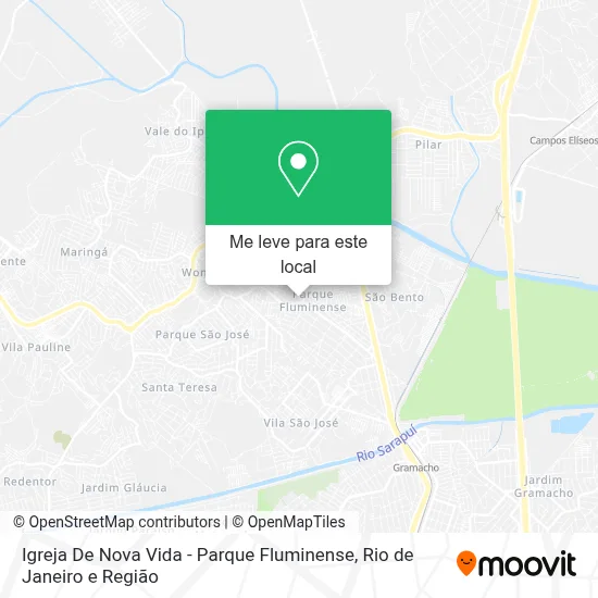 Igreja De Nova Vida - Parque Fluminense mapa