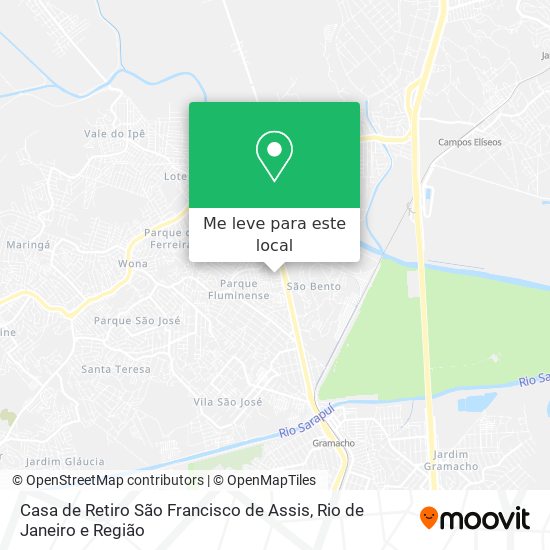 Casa de Retiro São Francisco de Assis mapa