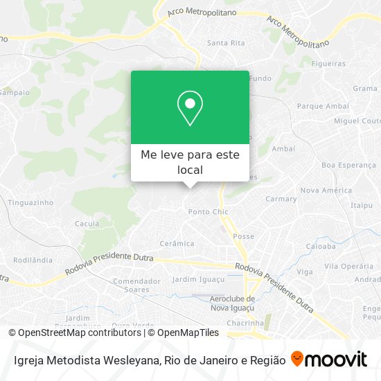 Igreja Metodista Wesleyana mapa