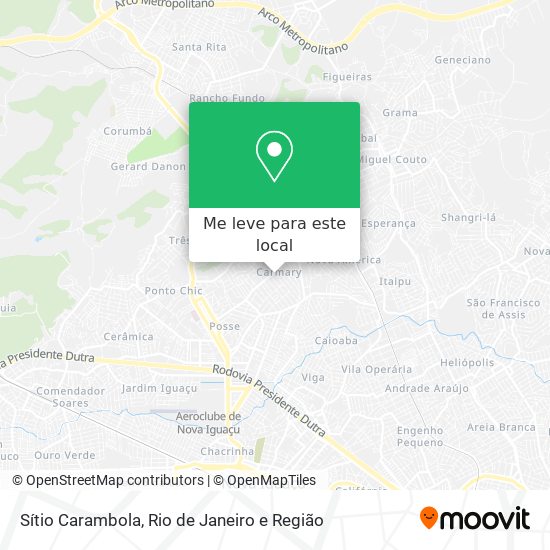 Sítio Carambola mapa