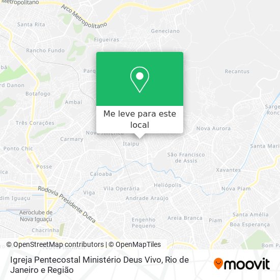 Igreja Pentecostal Ministério Deus Vivo mapa