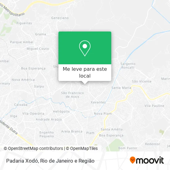 Padaria Xodó mapa