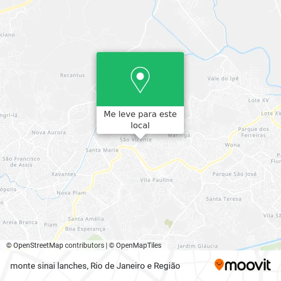 monte sinai lanches mapa
