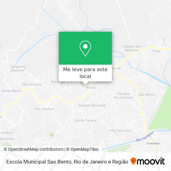 Escola Municipal Sao Bento mapa