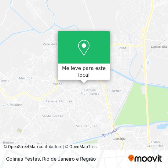 Colinas Festas mapa