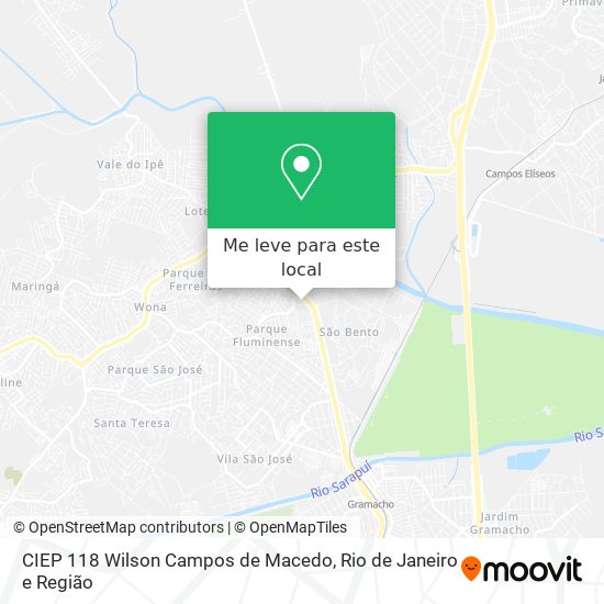 CIEP 118 Wilson Campos de Macedo mapa