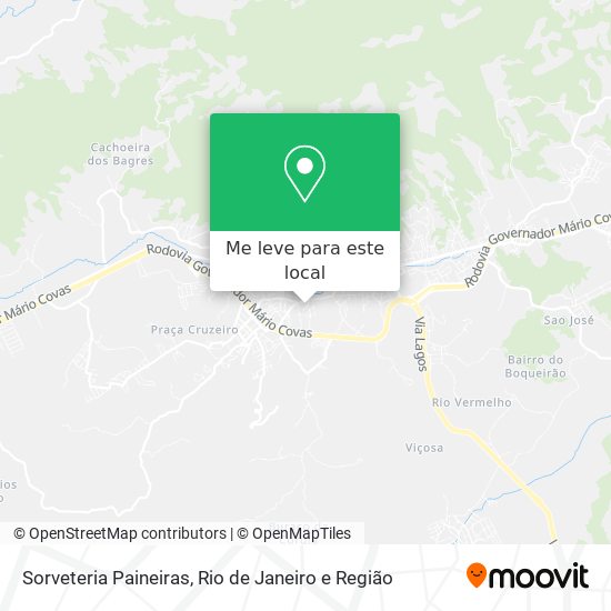 Sorveteria Paineiras mapa