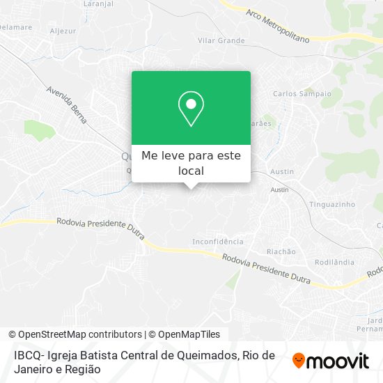 IBCQ- Igreja Batista Central de Queimados mapa