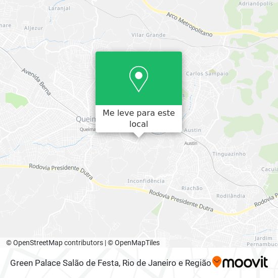 Green Palace Salão de Festa mapa