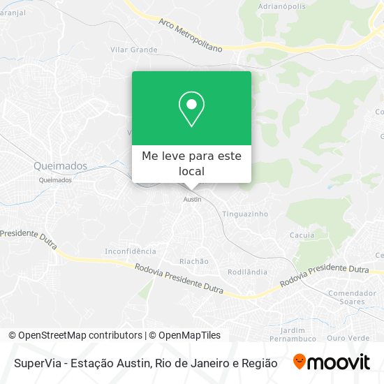 SuperVia - Estação Austin mapa