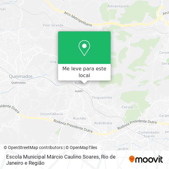Escola Municipal Márcio Caulino Soares mapa