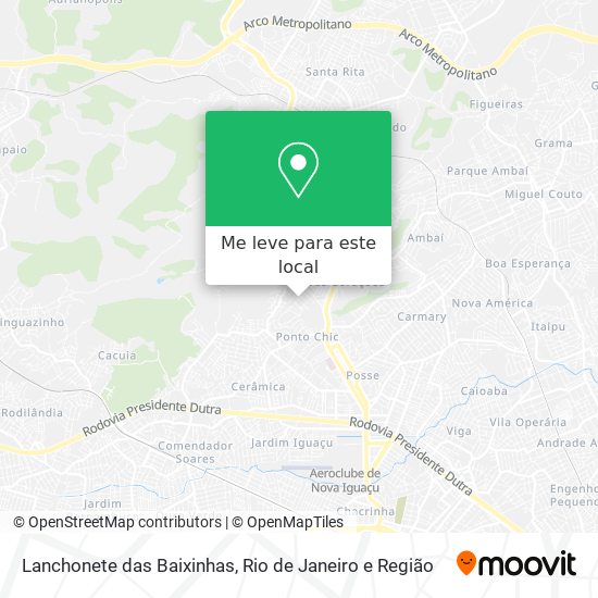 Lanchonete das Baixinhas mapa