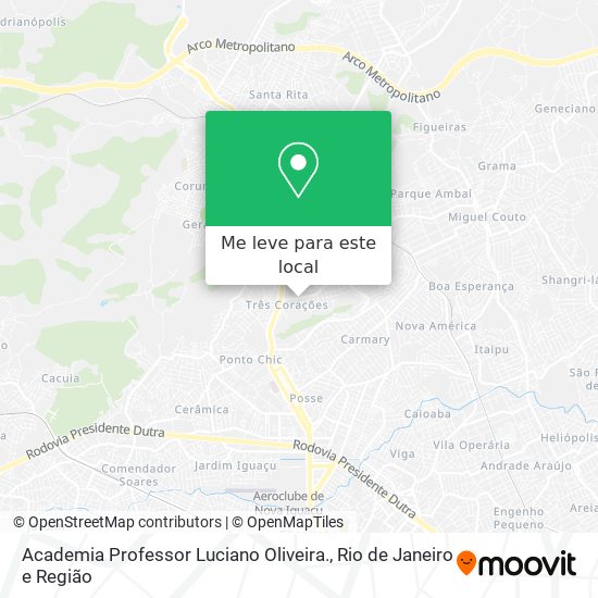 Academia Professor Luciano Oliveira. mapa