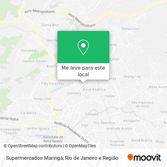 Supermercados Maringá mapa