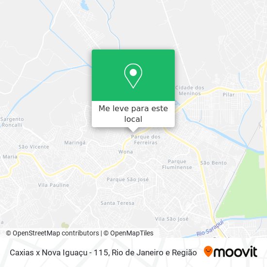 Caxias x Nova Iguaçu - 115 mapa