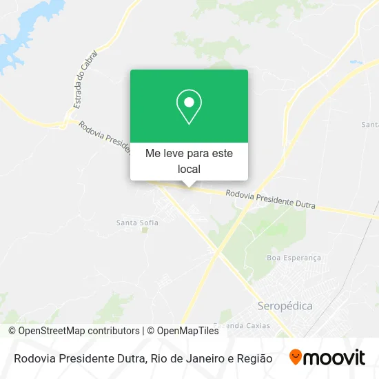 Rodovia Presidente Dutra mapa