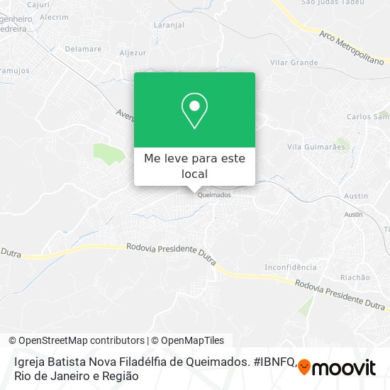 Igreja Batista Nova Filadélfia de Queimados. #IBNFQ mapa