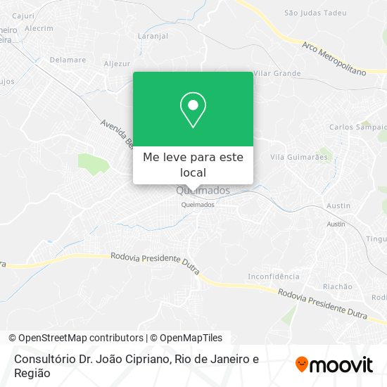 Consultório Dr. João Cipriano mapa