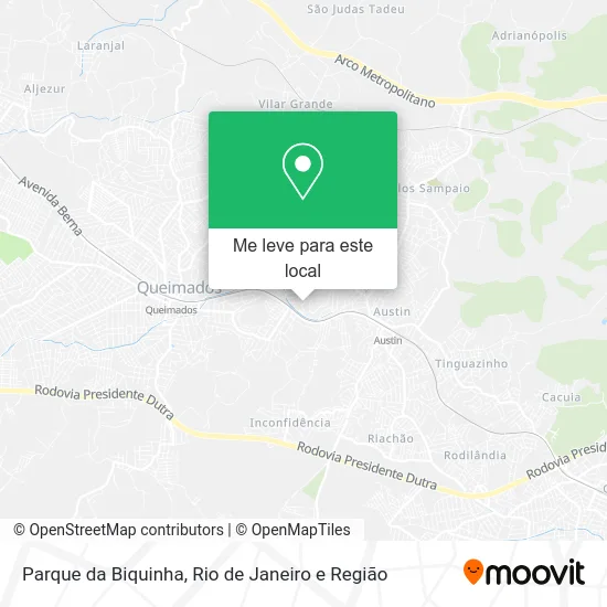Parque da Biquinha mapa