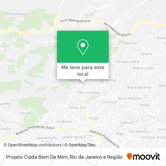 Projeto Cuida Bem De Mim mapa