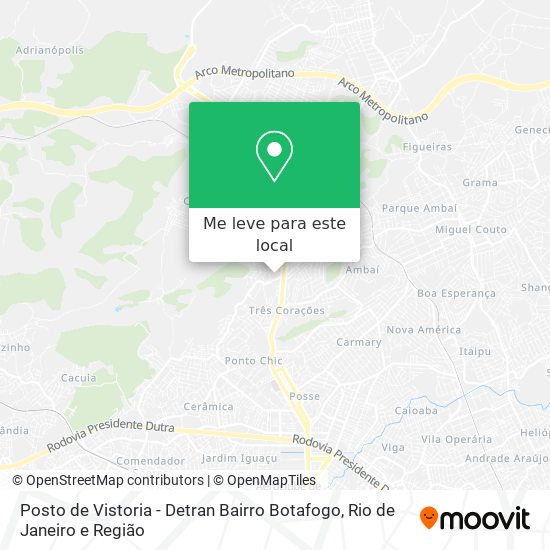 Posto de Vistoria - Detran Bairro Botafogo mapa