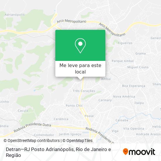 Detran—RJ Posto Adrianópolis mapa