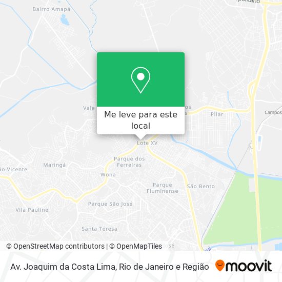Av. Joaquim da Costa Lima mapa