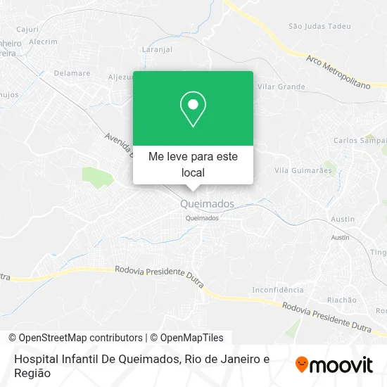 Hospital Infantil De Queimados mapa