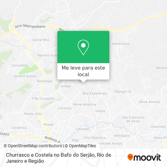 Churrasco e Costela no Bafo do Serjão mapa