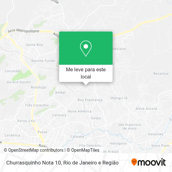 Churrasquinho Nota 10 mapa