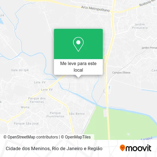 Cidade dos Meninos mapa