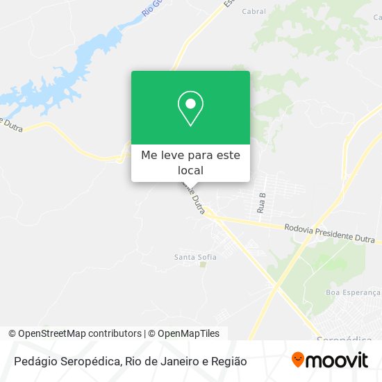 Pedágio Seropédica mapa