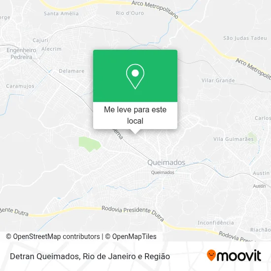 Detran Queimados mapa