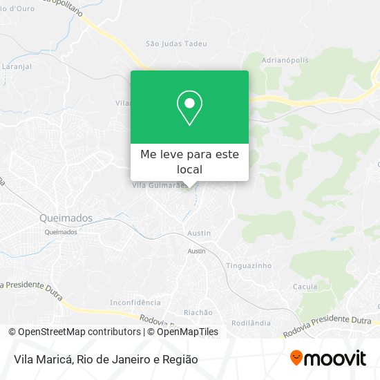 Vila Maricá mapa