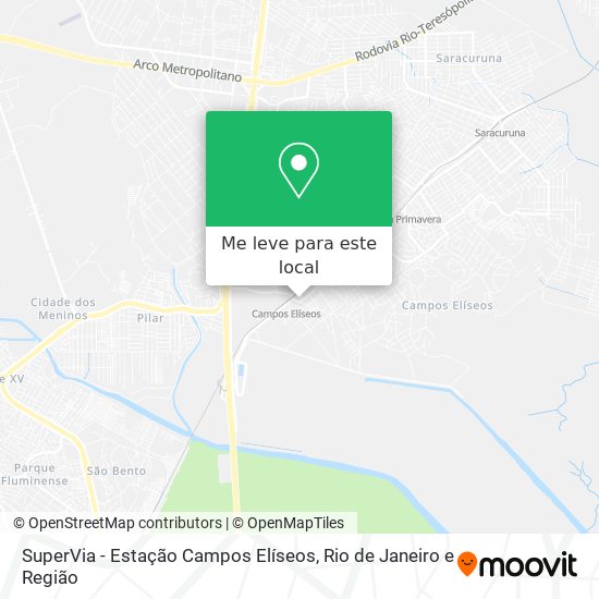 SuperVia - Estação Campos Elíseos mapa