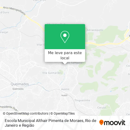 Escola Municipal Althair Pimenta de Moraes mapa