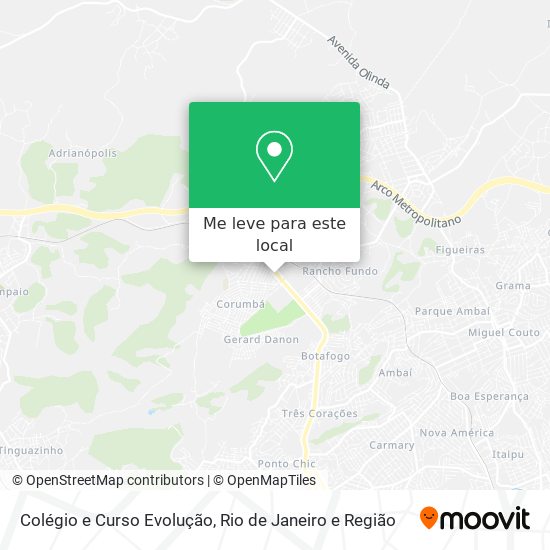 Colégio e Curso Evolução mapa